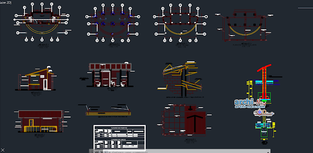 Toilets restrooms in AutoCAD 