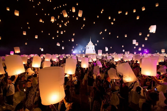 CAD khomloy sky lantern festival 2023, yi peng 2023 chiang mai schedule, chiang mai lantern festival events 2023, best places to see yi peng lanterns 2023