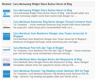 Cara Membuat Artikel Terkait dengan Thumbnail di Blog