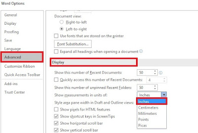 Cara Mengubah Inci ke cm di Word 2013, 2016 dan 2019