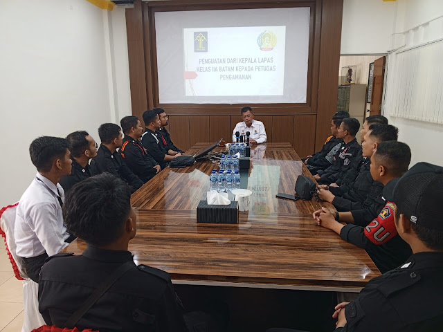 Ini Tiga Kunci Pemasyarakatan yang Disampaikan Kalapas Batam kepada Seluruh Regu Pengamanan