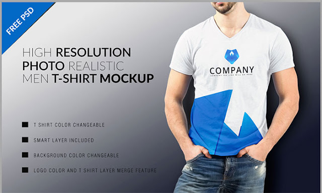 Men T-shirt Mock-up PSD