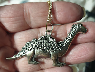Brontosaurus dinosaur pendant necklace