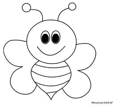 Kumpulan Mewarnai Sketsa Gambar  Lebah  Madu Desain  