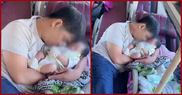 Ditinggal Pergi Istri, Pria Bawa Pulang Bayinya yang Baru Lahir Naik Bus, Telaten Merawat Sendiri