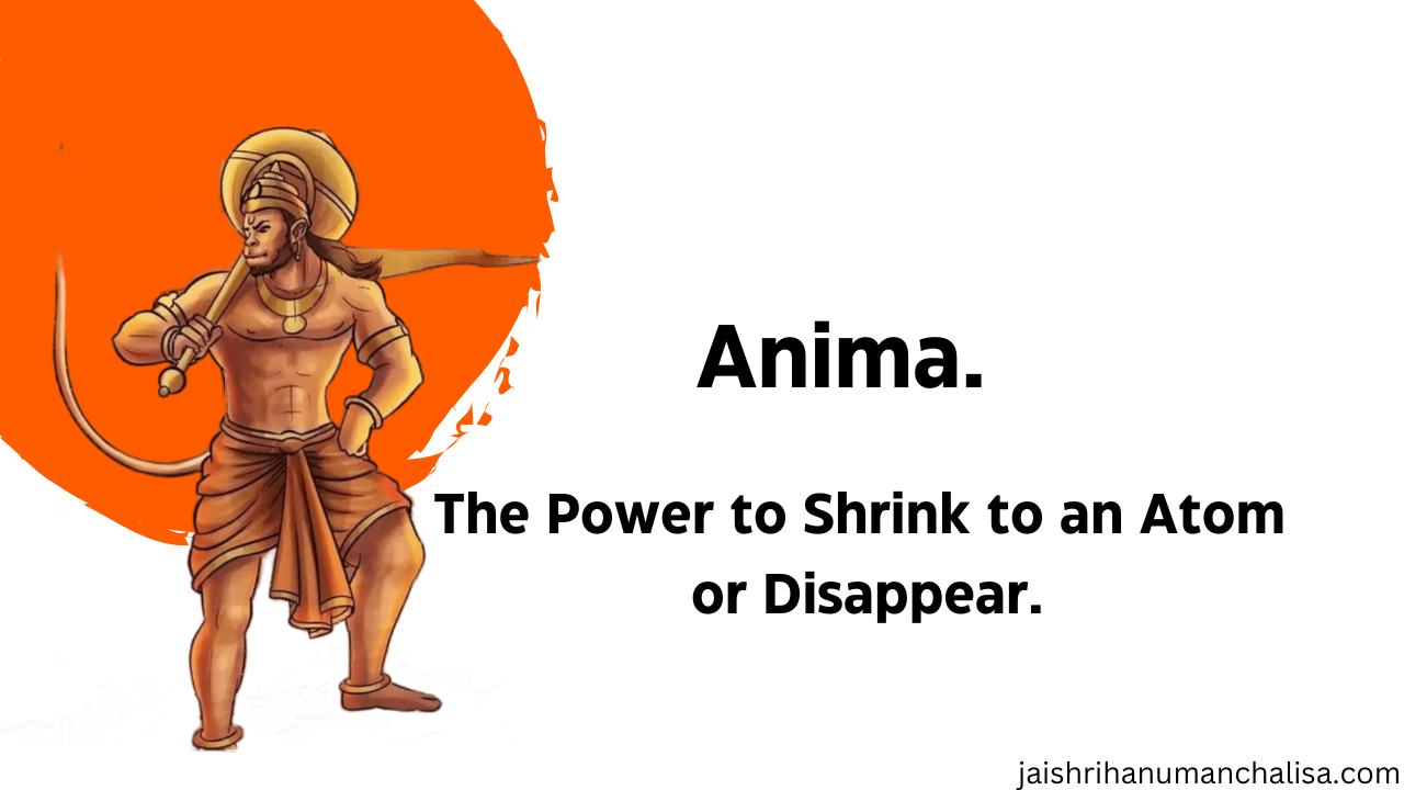 Lord Hanuman Ashta Siddhi Power - Anima