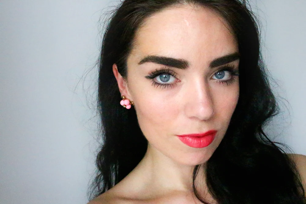 Charlotte Tilbury Full Fat Mascara and Coachella Coral Lipstick - beauty blogger Emma Louise Layla review