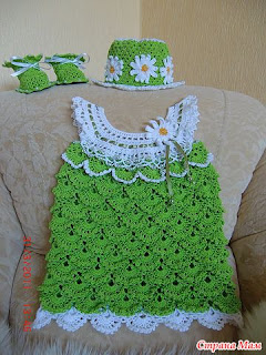 lacy crochet baby dress pattern