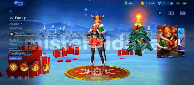 Script Skin Special Fanny Christmas Carnival Mobile Legends