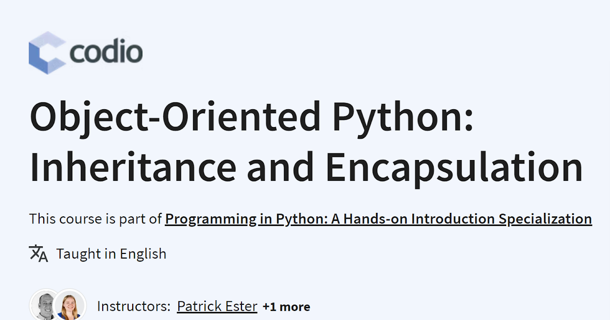 Object-Oriented Python: Inheritance and Encapsulation ~ Computer ...