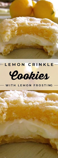 Lemon Crinkle Cookies with Lemon Frosting