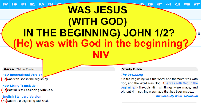 WAS JESUS WITH GOD IN THE BEGINNING. JOHN 1:2.
