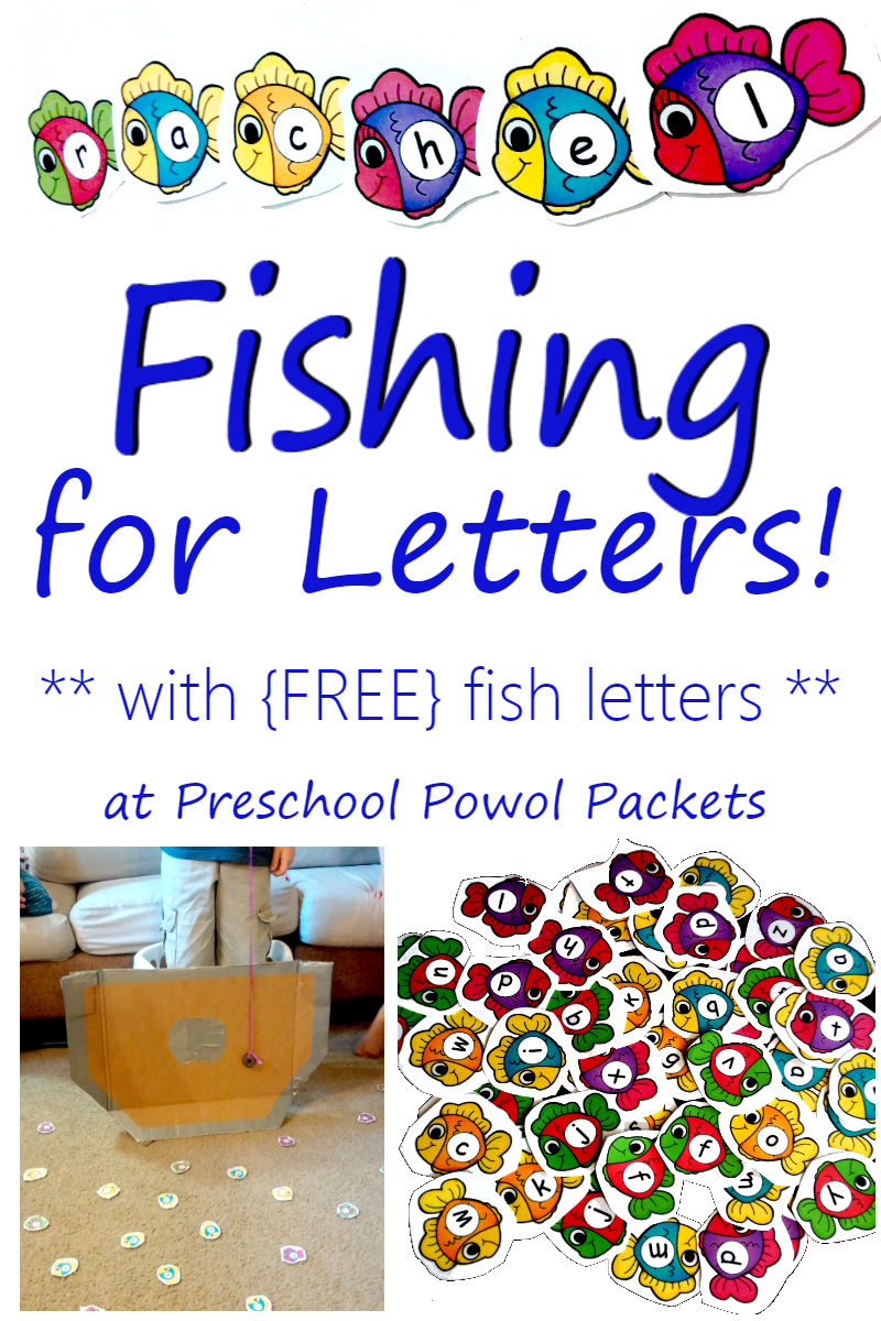Fishing for Letters with {FREE} Fish Letters & Sight Words