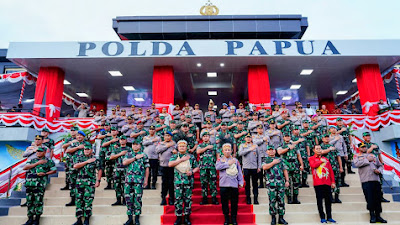 Panglima TNI dan Kepala Staf Resmikan Polda Papua Baru, Kapolri: Wujud Sinergitas Makin Kokoh