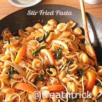 Stir Fried Pasta Recipe @ treatntrick.blogspot.com
