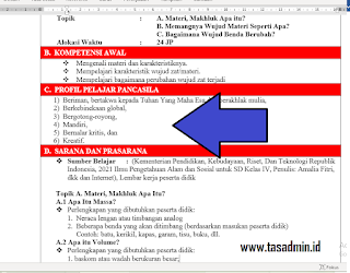 profil pelajar pancasila modul ajar