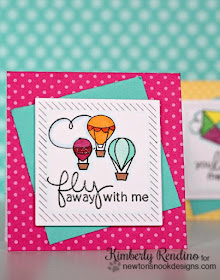 Hot Air Balloon Lunchbox Notes by Kimberly Rendino | Stamps by Newton's Nook Designs