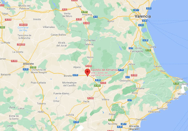 donde está y cómo llegar a Almansa Albacete