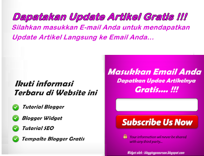 Cara Membuat Widget Subscribe Feedburner MELAYANG ( Pop-up ) di Blog