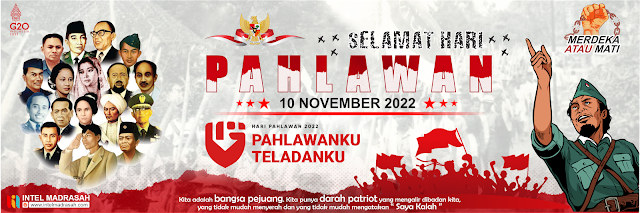 Template Desain Spanduk Banner Hari Pahlawan 2022 CorelDraw