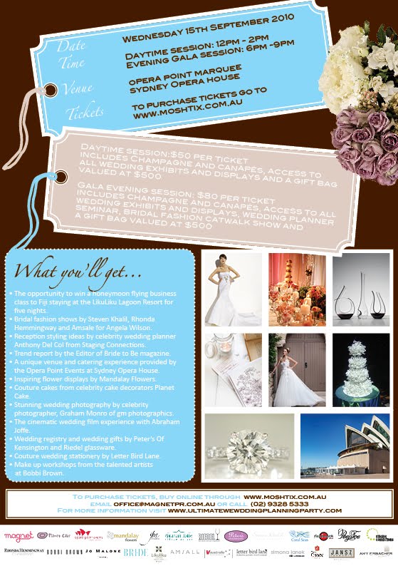 Tickets are now on sale for the 2010 Ultimate Wedding Planning Party on