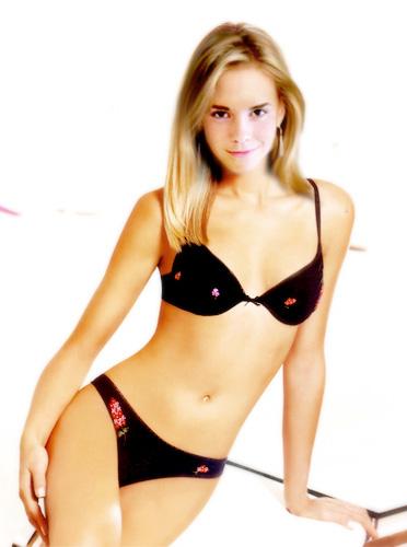 Emma Watson black bikini pics