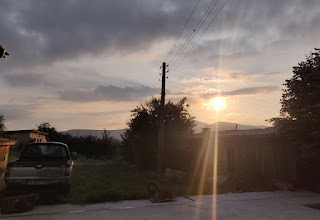 Sunrise with some clouds about