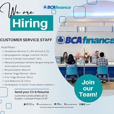 Loker PT BCA Finance