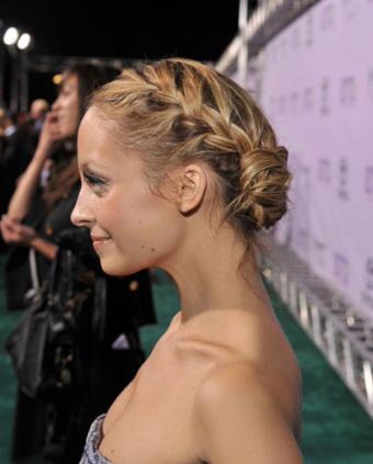 loose braided updo. raiding around the updo