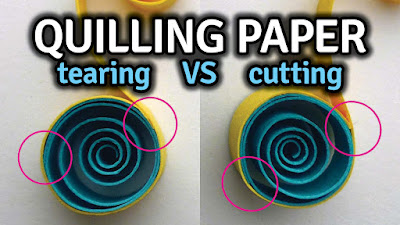 Tearing vs Cutting Paper Quilling Strip Ends