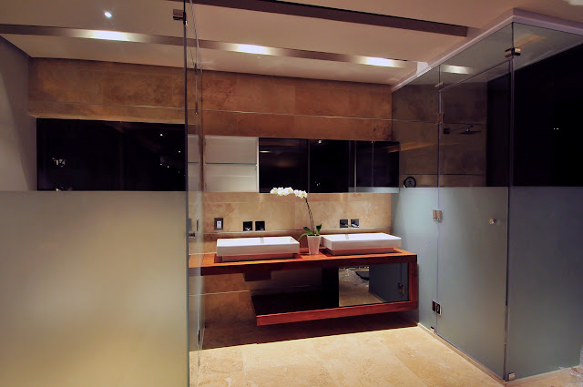 Picture of two modern sinks in the bathroom