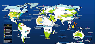 Judge Dredd World Map Showing all the Mega Cities