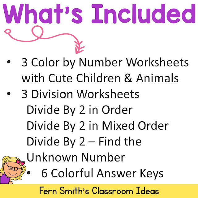 Click Here to Download This Color By Number Divide By 2 Math Resource For Your Class Today!