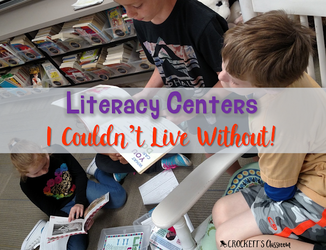 Check out these essential literacy centers for 3rd, 4th and 5th grade.  Literacy centers are a great way to keep students engaged in meaningful reading tasks while you, the teacher, works with small groups of students. Find out what centers I always have in my literacy block.