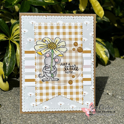 Jenny's card features Garden Mice by Newton's Nook Designs; #inkypaws, #newtonsnook, #micecards, #cardmaking, #cardchallenge