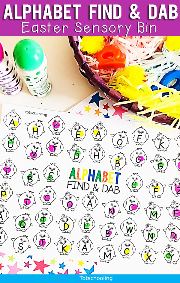 Easter Chicks Abc Find Dab Totschooling Toddler Preschool Kindergarten Educational Printables