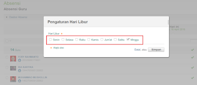 mengatur libur di simpatika