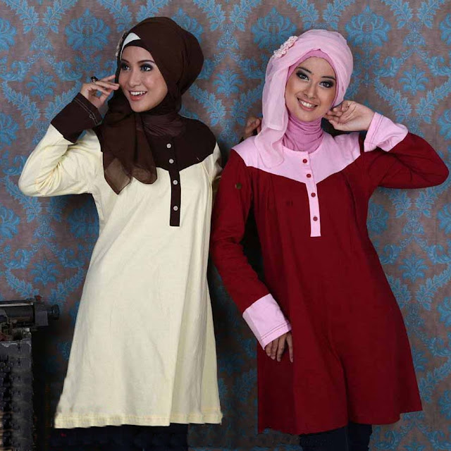 model baju atasan wanita muslim modern