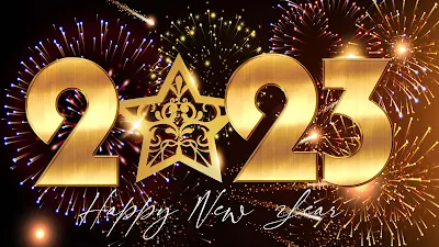 Happy New Year 2023: Wishes, Gold Numbers, Fireworks, Star, HD