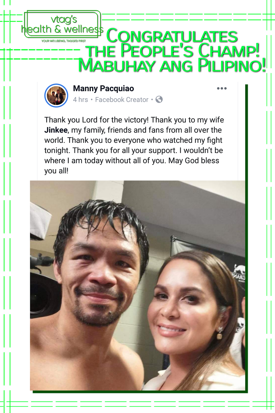 congrats Manny Pacquiao