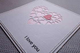 Romantic card with lots of pink hearts