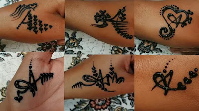A letter Mehndi Design Tattoo A letter Mehndi Design Tattoo