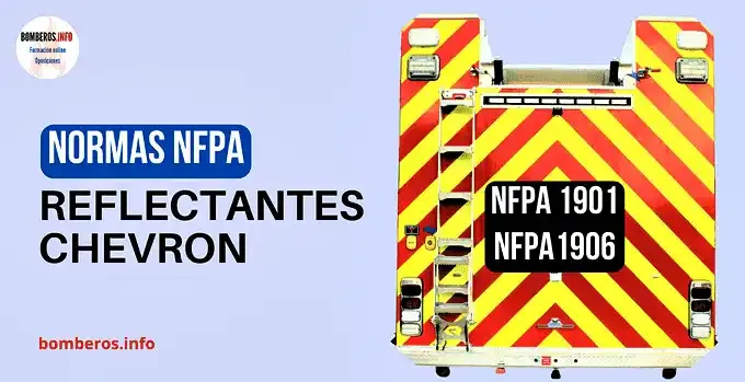 Normas NFPA rayas reflectantes y chevron en vehiculos de emergencia