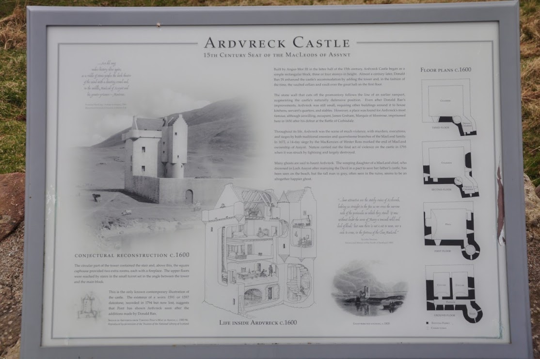 sign describing the history of the castle