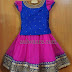 Pink and Blue Simple Lehenga