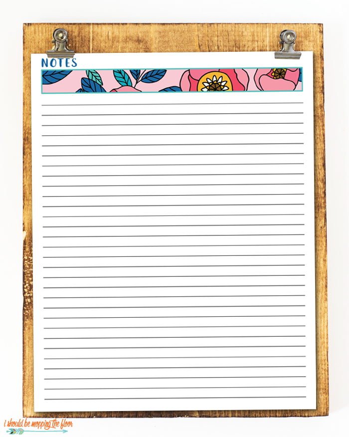 Notes Page Printable