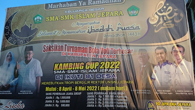 Turnamen Bola Voli Kambing Cup 2022 di SMA-SMK Islam Jepara