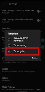 Mengaktifkan Dark Mode YouTube Pada Smartphone (4)