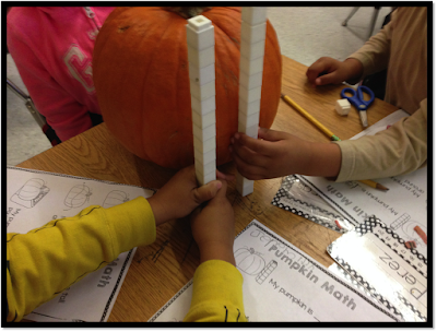 pumpkin math, investigating pumpkins in kindergarten