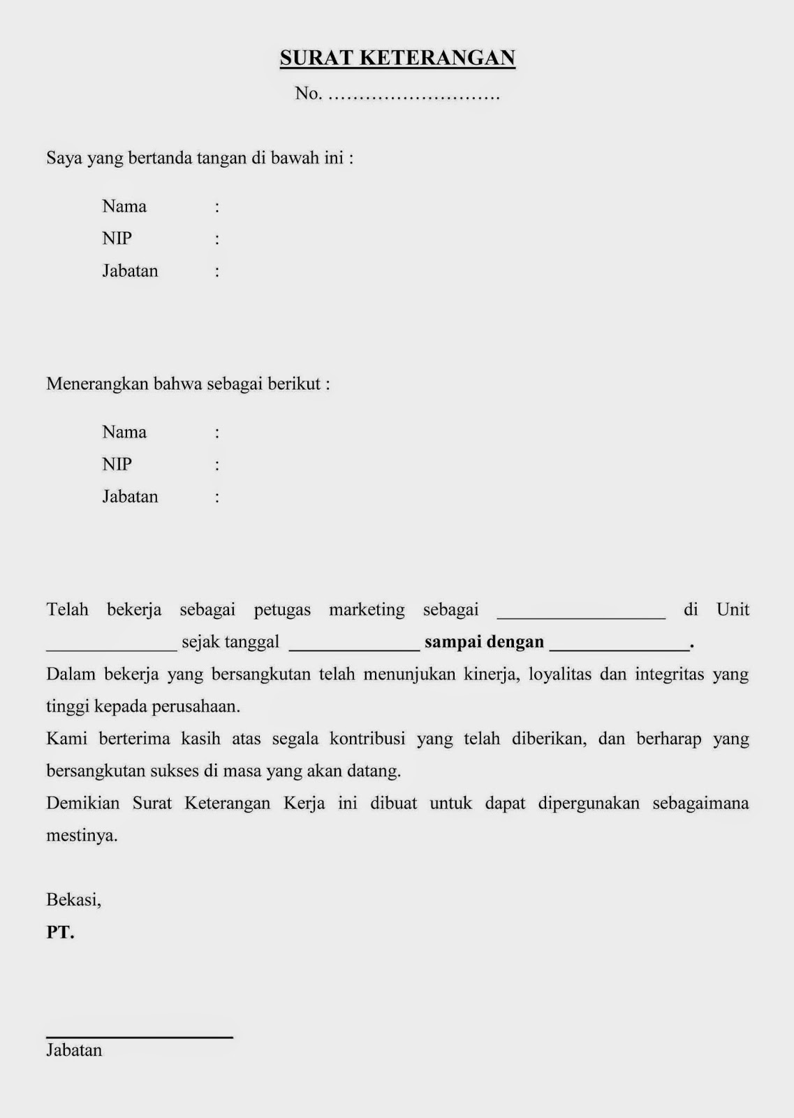 Buat sobat blogger yang menginginkan Contoh Surat 